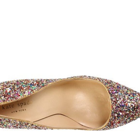 Kate Spade Licorice Too Glitter Pump Shoes - Kate Spade Licorice Too Glitter Pump New